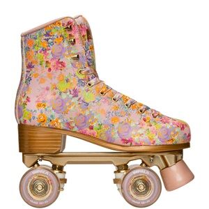 Cynthia Rowley Floral Roller Skates - Multicolor and Gold